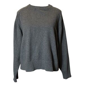 Banana Republic Charcoal Grey Wool Blend Crew Neck Sweater L